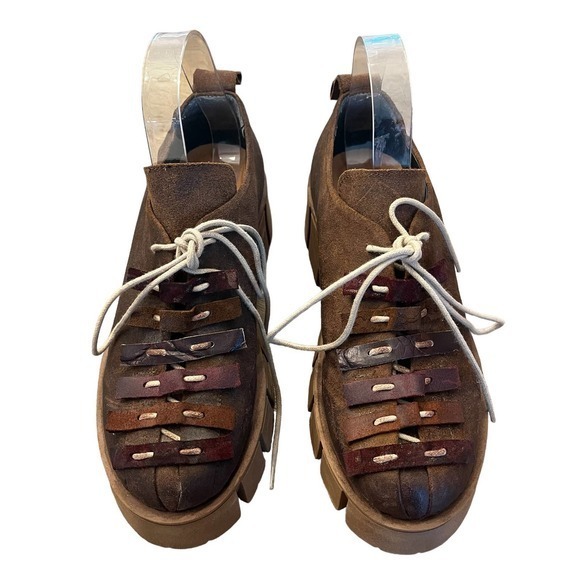 PAPUCEI Gemo Platform Chunky Heel‎ Shoe Street Wear Size 7.5 US  38 Euro NEW - Picture 12 of 12